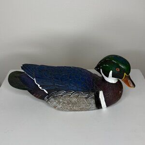 PAINTED 10" DRAKE DUCK DECOY SCULPTURE FIGURINE FIGURE